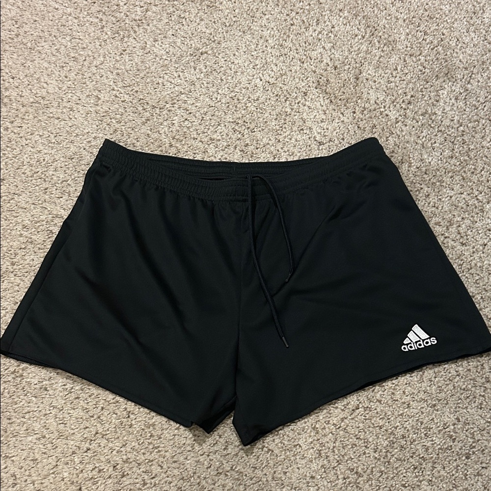 adidas Black Performance Running Shorts with Logo large